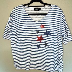 Onque Casuals Blue stripped top